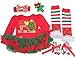 CAKYE Baby Girls' Christmas Outfits Infant Newborn 5PCs Santa Tutu Dress Set