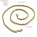 FUNRUN 20-Stainless Steel Mens Cord Necklace Rope Chain 5mm 20-30 inches