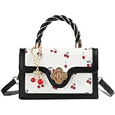 SongKedora Cute Cherry Purse Y2K Vegan Leather Shoulder Bag Fashion Crossbody Purse Small Satchel Handbag