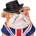 Chapman Sculptures British Bulldog with Flag Hand Painted Statue 3”