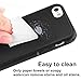 Basse Compatible for case iPhone 5/5s, Simple Style Case Compatible for iPhone SE, Shock-Absorption Bumper, Anti-Scratch, Resist Oil and Easy to Clean, TPU Protection Cover-(Black)