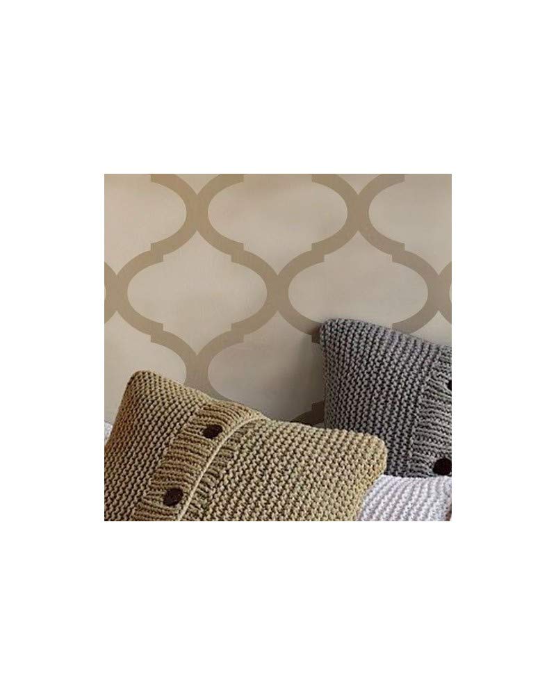 Wall Stencil Damask 019 Surman. Medium: Stencil 50 x 70 cm (19,7 x 27,6 inch), Design 48 x 68 cm (18,9 x 26,8 inch), Damask: 21 x 18 cm (8,3 x 7,1 inch)