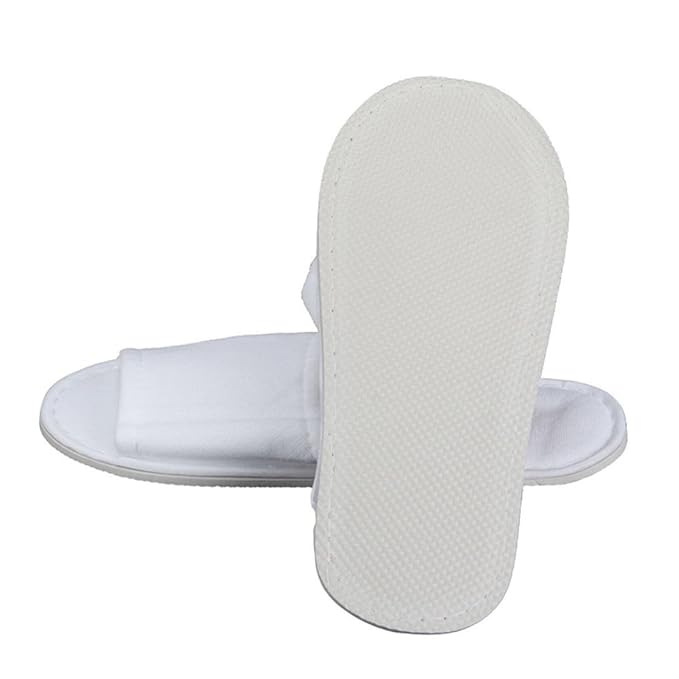 white towelling slippers