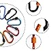 Locking Carabiner, Aluminum D-Ring, Carabiner Keychain Hook Clip for Outdoor, Camping, Hiking, Traveling, Backpack (10 Pcs+5 Key Rings+2 Wire Keychain Cable)
