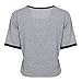 Women Hipster Harajuku Cute Stripe Short Sleeve Top Tee Alien Tshirt (M, Grey)