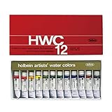 Special B Set- Watercolor Paint Set - Holbein W440-15ml Tubes Set No.5-12 Vibrant Colors - Lightweight and Portable - Perfect for Budding hobbyists and Artists - Made in Japan Holbein