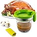 PalePlum Gravy Fat Separator and Cooking Grease Strainer - with Easy-Release Trigger and Leakproof Stopper, Includes Bonus Garlic Peeler (4 Cup Capacity)