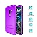 Samsung Galaxy S9 Plus Case, IP68 Waterproof Shockproof Dustproof Snowproof Full-Body Heavy Duty Protective Case with Kickstand and Built in Screen Protector for Samsung Galaxy S9+ (Purple)