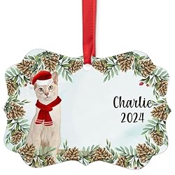 Champagne Mink Tonkinese Cat Christmas Ornament