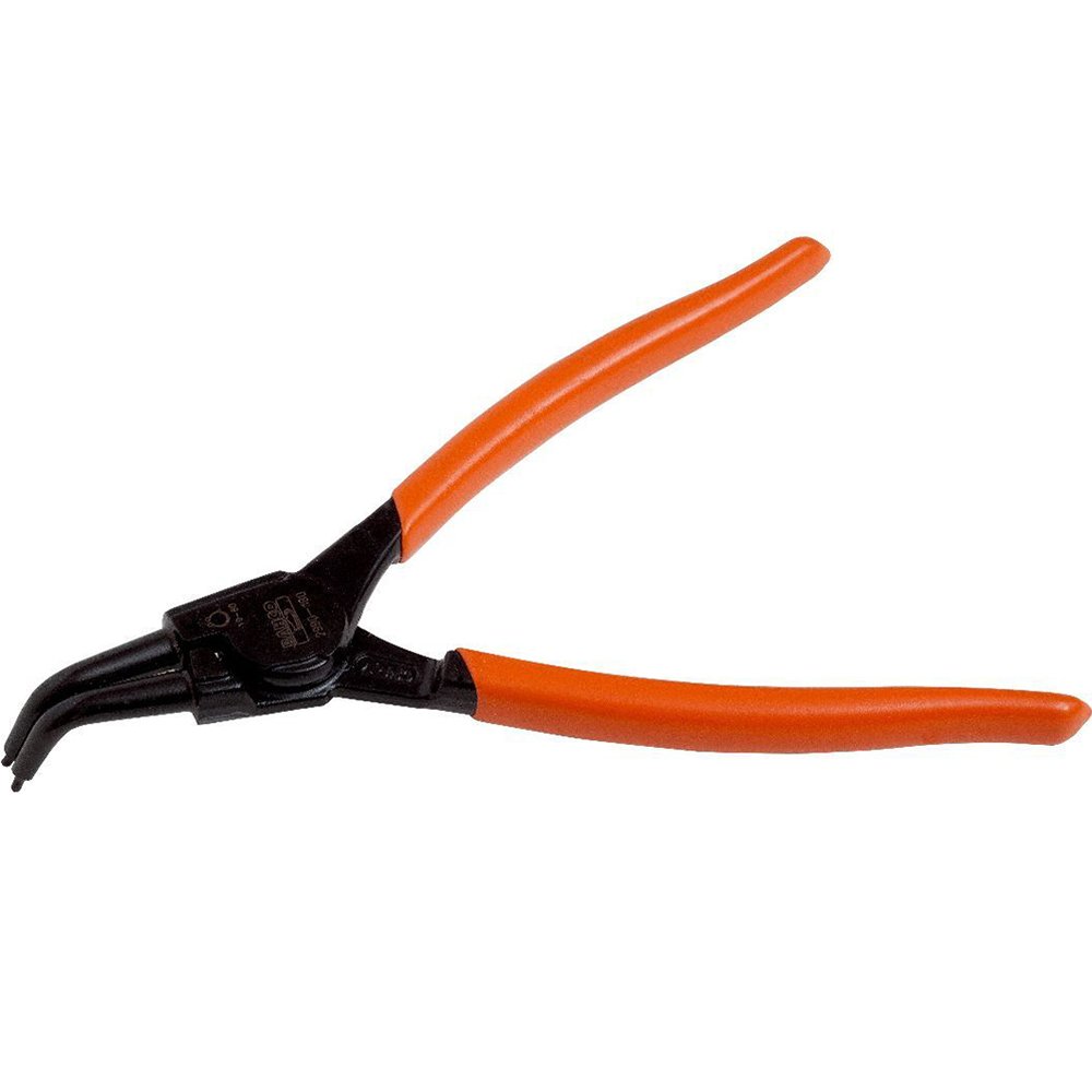 Bahco 2990-200 External Circlip Pliers with 90 Degree Angled Jaws, Red/Black, 200 mm