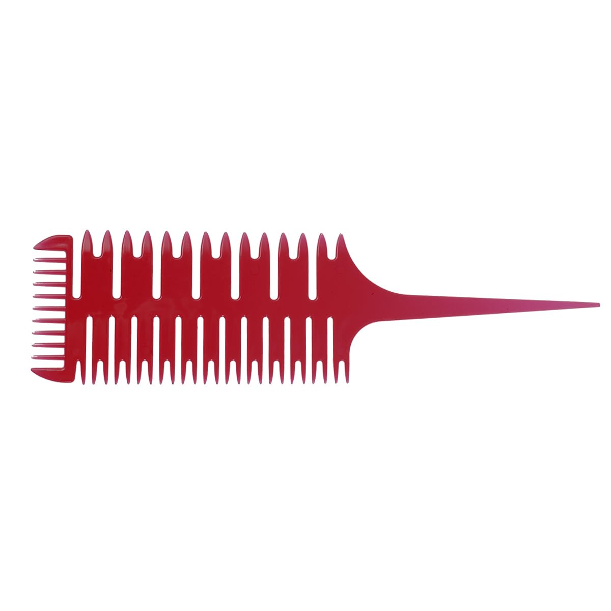 PLAFOPE Fish Bone Comb for Hair Dyeing and Highlighting with Ergonomic Handle Lightweight 9.76X2.68In Salon Sectioning Tool Smooth Teeth for Precise Styling