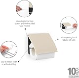 Brabantia ReNew Toilet Roll Holder Wall Mounted Corrosion Resistant Beige view 2
