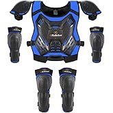 Kids Dirt Bike Gear Armor Vest Suit, Motorcycle Chest Protector with Knee Elbow Pads, Youth Riding Protective Gear for Motocross Cycling Skating Ski Off-Road