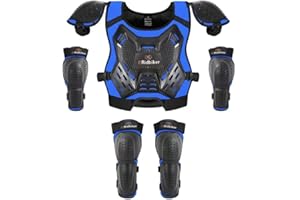 RIDBIKER Kids Dirt Bike Gear Armor Vest Suit, Motorcycle Chest Protector with Knee Elbow Pads, Youth Riding Protective Gear for Motocross Cycling Skating Ski Off-Road