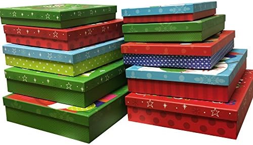 Christmas assorted nested gift boxes-10 count