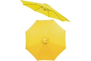 Toile de rechange pour parasol 8 Baleines, Auvent De Remplacement Pour Parasol De Terrasse anti-UV amovible, Toile De Parasol
