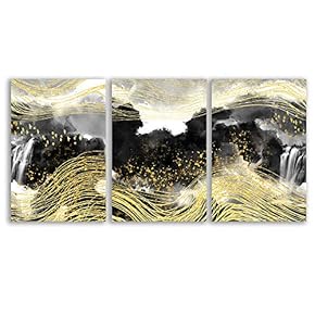 Canvas Wall Art for Living Room,Bedroom Home Artwork Paintings Luxe Living Art Ready to Hang - 16"x24" x 3 Panels