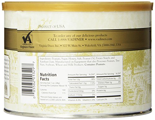 Virginia Diner Honey Roasted Peanuts, 18-Ounce
