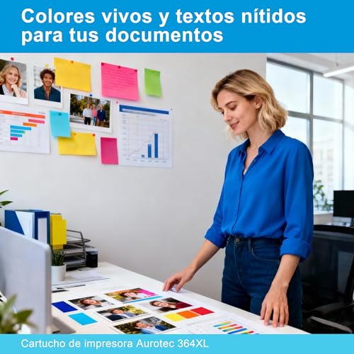 Aurotec 364XL Colour Ink Cartridges Compatible with HP 364 XL 9 Pack | 364xl colour ink compatible with HP Photosmart 5520 5510 5522 5525 6510 6520 7520 Officejet 4620 4622 Deskjet 3520 3070A