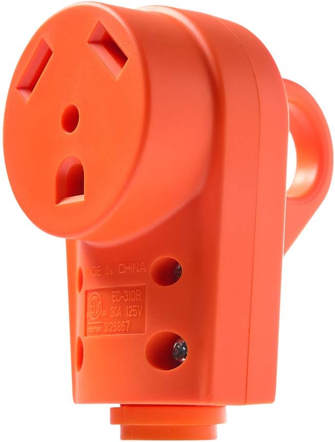 MICTUNING 125V 30Amp Heavy Duty RV Female Replacement Receptacle Plug with Ergonomic Handle: Automotive