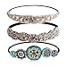 Women Headbands, Teenitor Rhinestone Beaded Elastic Headband for Women Girl Hair Accessories, Handmade vintage headbands Fits for Most, 3pcs