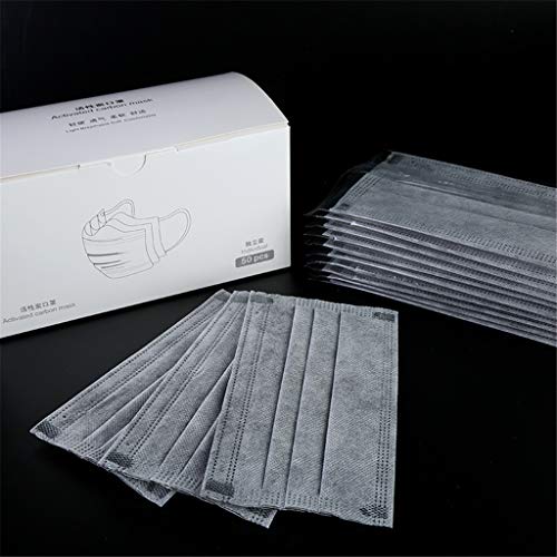 image for WensLTD_ WensLTD 50 Pcs Disposable Face Masks, 4 Layer Activated Carbo