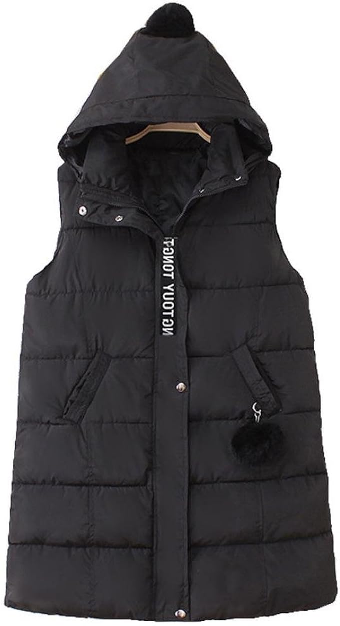 HOMEBABY Women Long Gilets, Girls Lightweight Padded Jacket Sleeveless