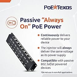 PoE Texas 8 Port PoE Injector - 10/100 Passive