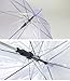 Kurop 2 pack Clear Transparent Rain Umbrella Parasol (White 2 pack)