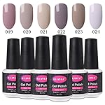 CLAVUZ 6pcs Gel Nail Polish Set Soak Off UV Led Nail Varnish New Start Set Color Collections Lacquers Manicure Nail Art Kits Gift Sets