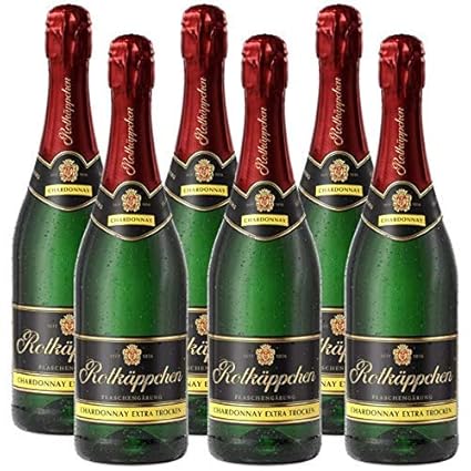 Rotkäppchen Sekt Flaschengärung Chardonnay Extra trocken 6 x 0,75l - Premiumsekt aus edlen Weinen – zum Anstoßen/ für besonde