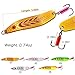 Sougayilang Colorful Hard Spoon Spinner Fishing Lures Metal Treble Hooks Baits Pack of 5pcs