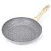 BOCCA Frying Pan, 100% PFOA Free Stone-Derived Non-Stick Coating 5 Layers Bottom, Bakelite Handle Aluminum Cooking Pan, Open Frypan,11 Inch