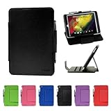i-UniK HP 8 Model 1401US Tablet Slim Folio Protection Case Bonus Stylus Pen (Black)