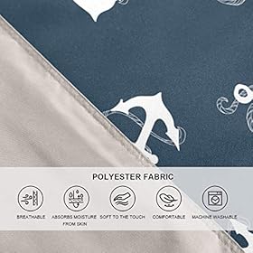 Tropical Beach Nautical Sea Anchor Comforter Set Queen Size Cover Comforter Set Cover All Season Soft and Comfortable… 51EXkkQh3lL