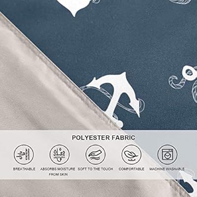 Tropical Beach Nautical Sea Anchor Comforter Set Queen Size Cover Comforter Set Cover All Season Soft and Comfortable… 51EXkkQh3lL