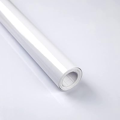 Decoroom White Sticky Back Plastic Vinyl Wrap 60x1000cm Self Adhesive