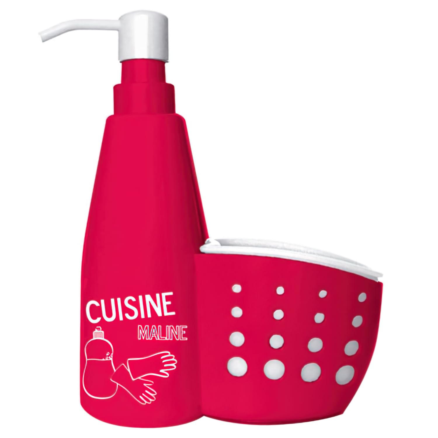 JE CHERCHE UNE IDEE I'm Looking For An Idea KB5600 Dispenser Sponge 2 In 1 Plastic Purple/Pink/Blue/Green 15 x 7 x 20.5 cm