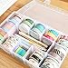 Adjustable 15-Compartment Grid Slot Plastic Storage Box Jewelry Bead Tool for Washi Tape, Art Supplies and Sticker Container Organizer Case