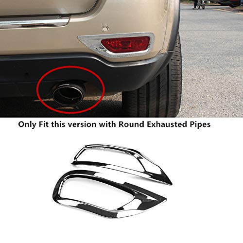 HIGH FLYING ABS Chrome Rear Fog Light Cover Trim Decor 2PCS for Jeep Grand Cherokee 2011-2018 - Thumbnail 6