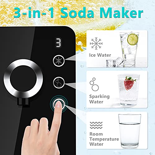 Sparkling Water Maker Soda Machine with 3 Modes and Drip Tray, 3in1
