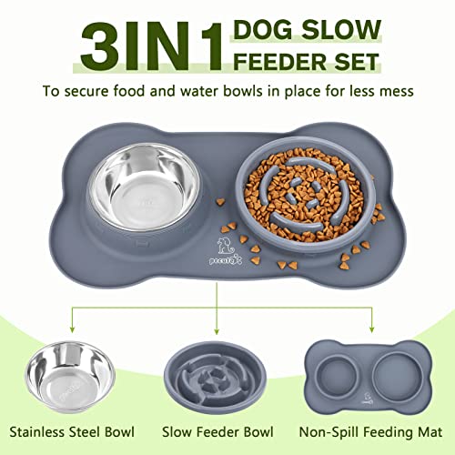 Pecute Slow Feeder Dog Bowls to Slow Down Eating, Dog Bowl Slow Feeder