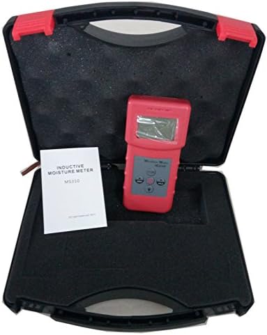 VTSYIQI Portable Inductive Moisture Meter Tester Textile Moisture Meter Inductive Woodwork Furniture Moisture Meter Timber Paper Carton Concrete Digital Inductive Moisture Meter MS310