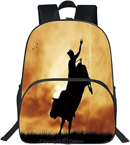 bull riding backpack