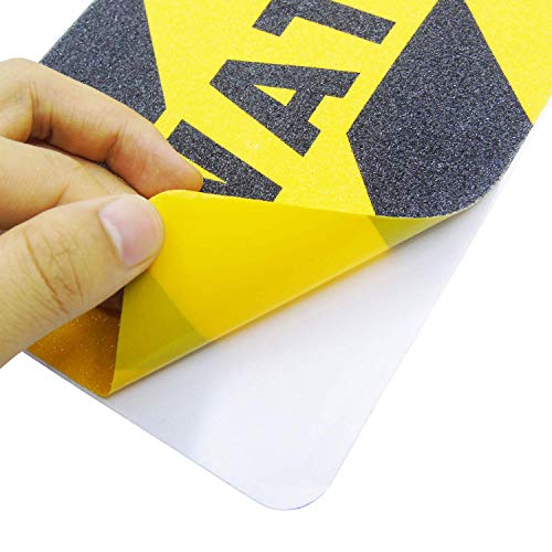 5 Pack Watch Your Step Warning Sticker Adhesive Tape Anti Slip Abrasive Tape for Workplace Safety Wet Floor Caution, 6 by 24 Inches - Thumbnail 5