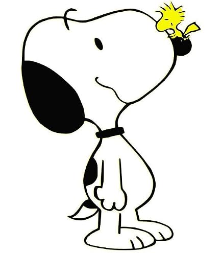 Peanuts Snoopy Heart Oval Car Magnet - Euro Style Bumper Sticker (Choose Size) - View #13