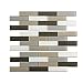 Aspect Peel and Stick Backsplash 12.5in x 4in Subway Rustic Clay Matted Glass Tile for Kitchen and Bathrooms (3-Pack)