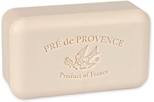 Pre de Provence Artisanal Soap Bar, Natural French Skincare, Enriched with Organic Shea Butter, Quad Milled for Rich, Smooth & Moisturizing Lather, Coconut, 5.3 Ounce