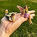 Mood Lab Fairy Garden - Miniature Fairies - Figurines & Accessories Bees Set of 9 pcs - Hand Painted Kit for Outdoor or House Decor