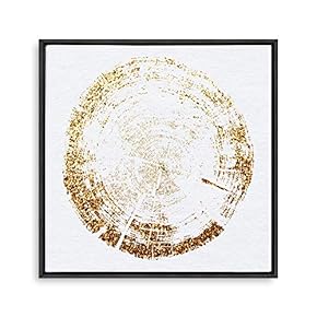 Framed Canvas Home Artwork Decoration Annual Ring Canvas Wall Art for Living Room, Bedroom - 16x16 inches